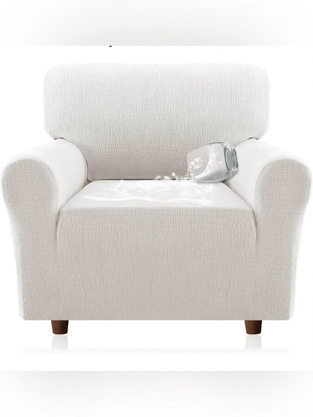 Sofa Slipcover, stretch cover. Pale Oak NWT 30”-36”